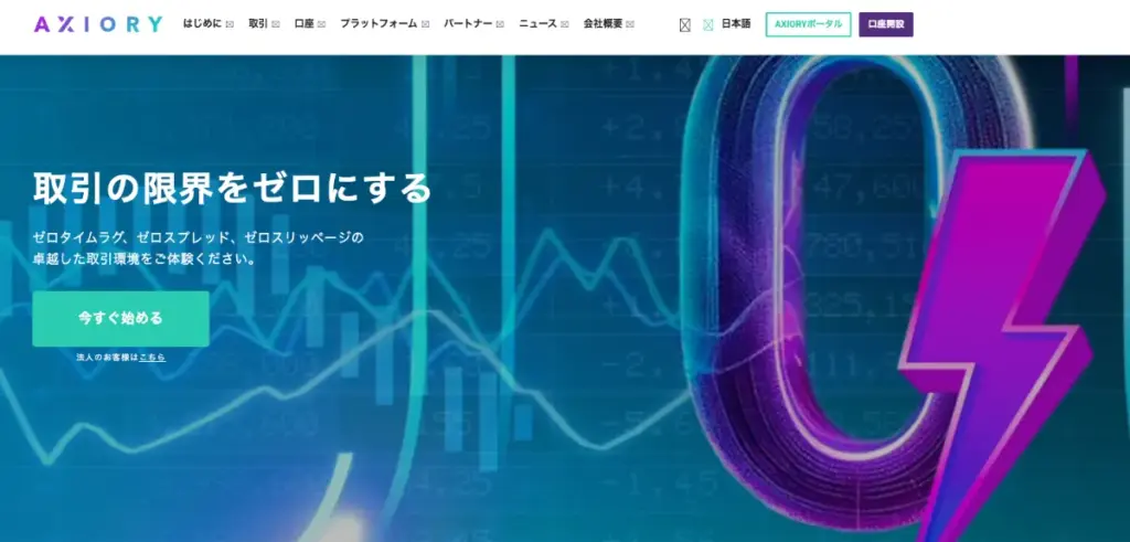 AXIORYは通貨ペア・銘柄が豊富な海外FX業者