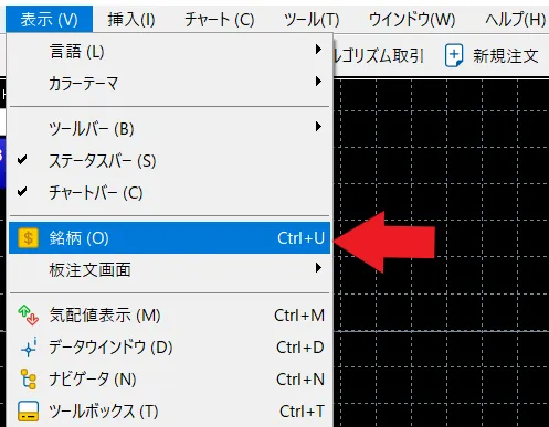 MT4・MT5でゴールドのチャートを表示する1