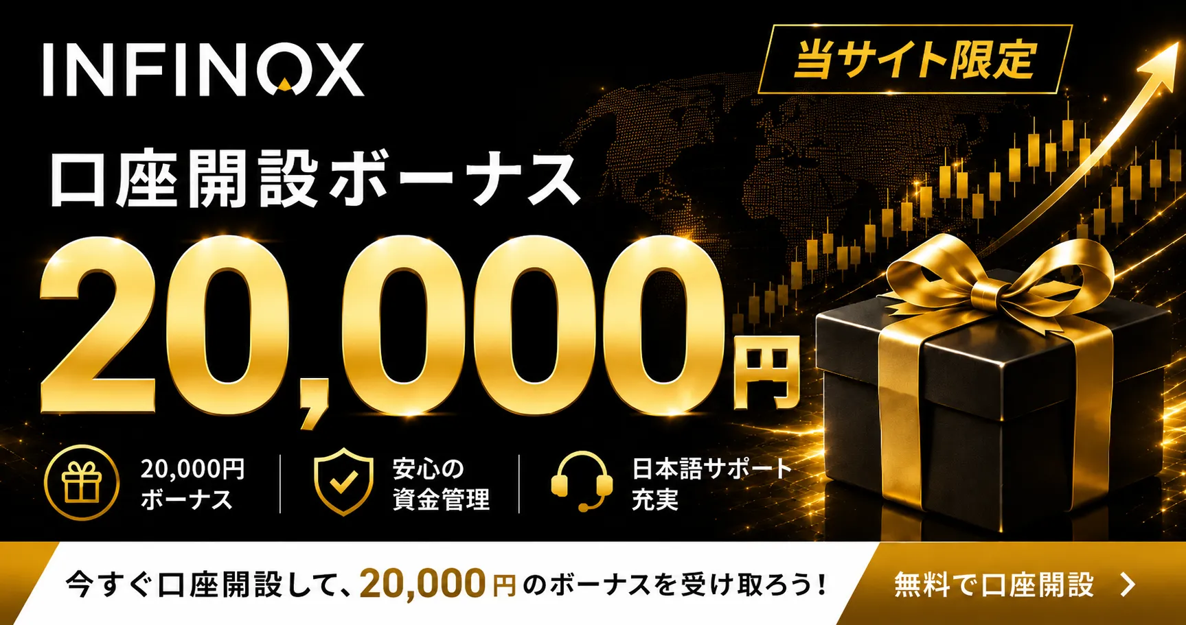 海外FXの口座開設ボーナスおすすめ比較ランキング18位はINFINOX