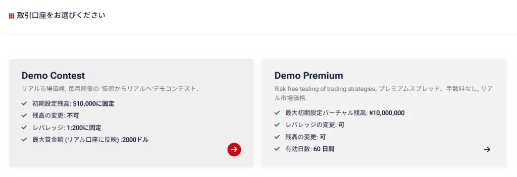 HFMデモ口座の開設方法7