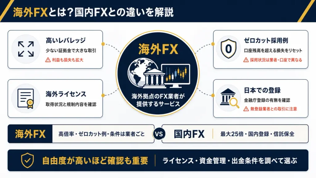 海外FXとは?国内FXとの違いを解説