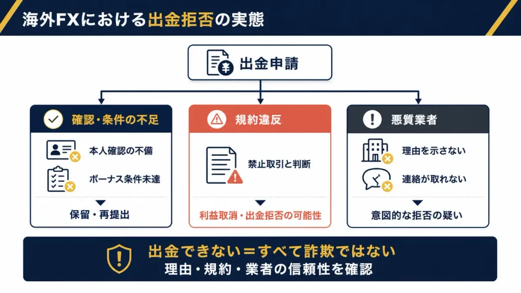 海外FXにおける出金拒否の実態